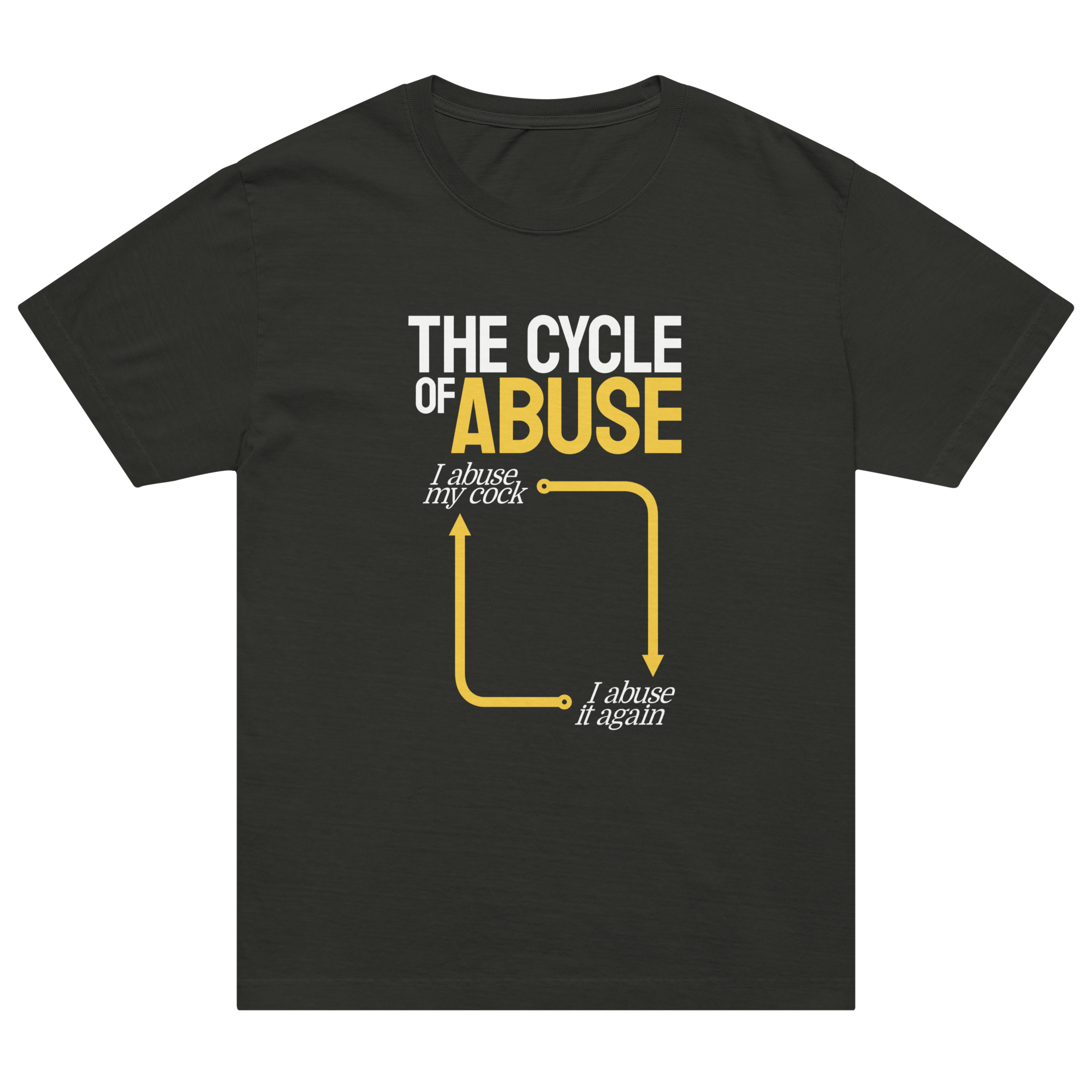 Cycle of Abuse Tee, Yellow (Oversized)