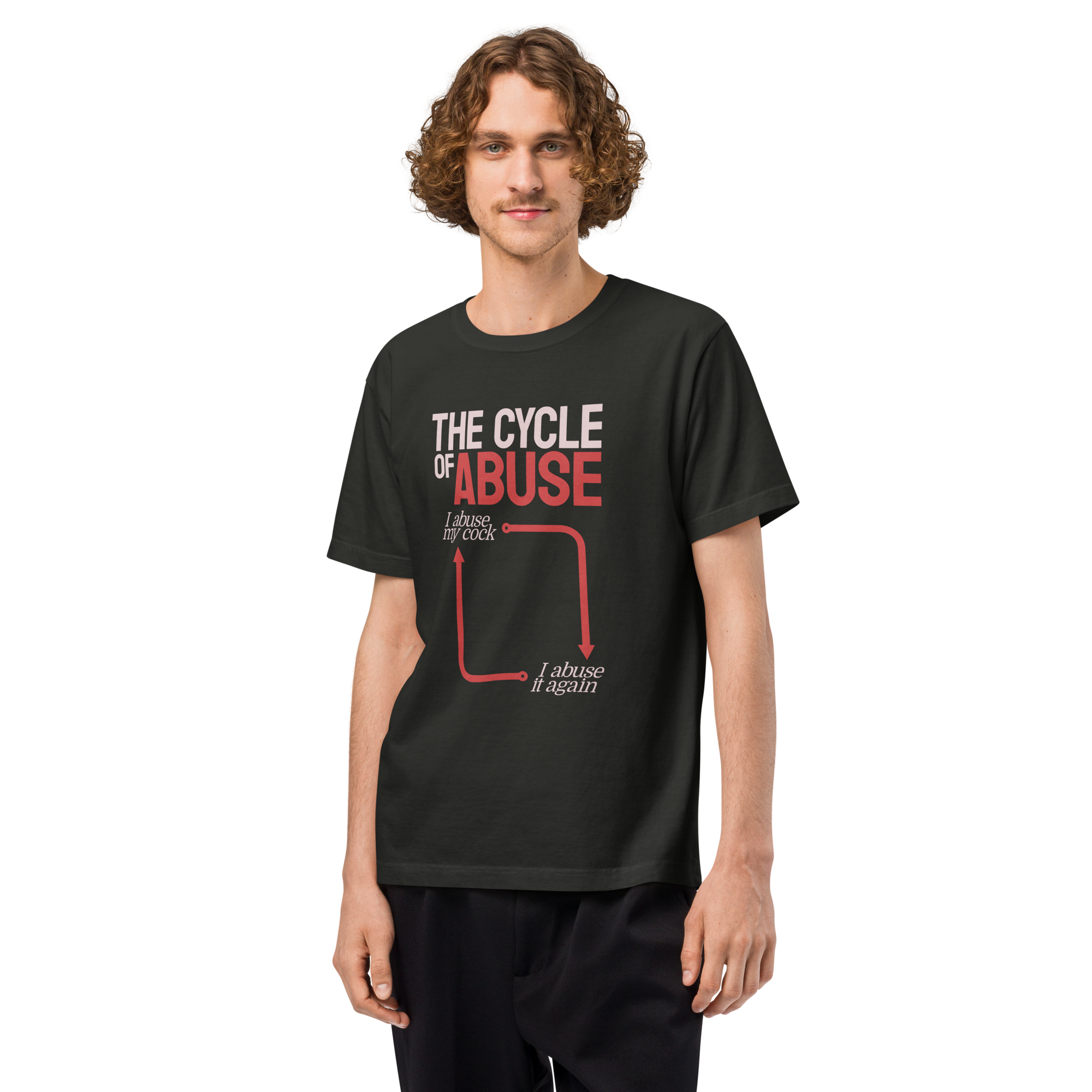 Cycle of Abuse Tee, Red (Oversized)