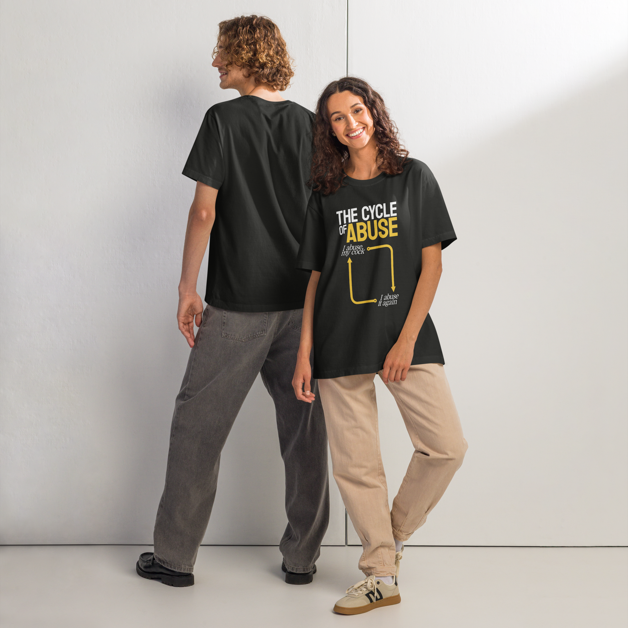 Cycle of Abuse Tee, Yellow (Oversized)