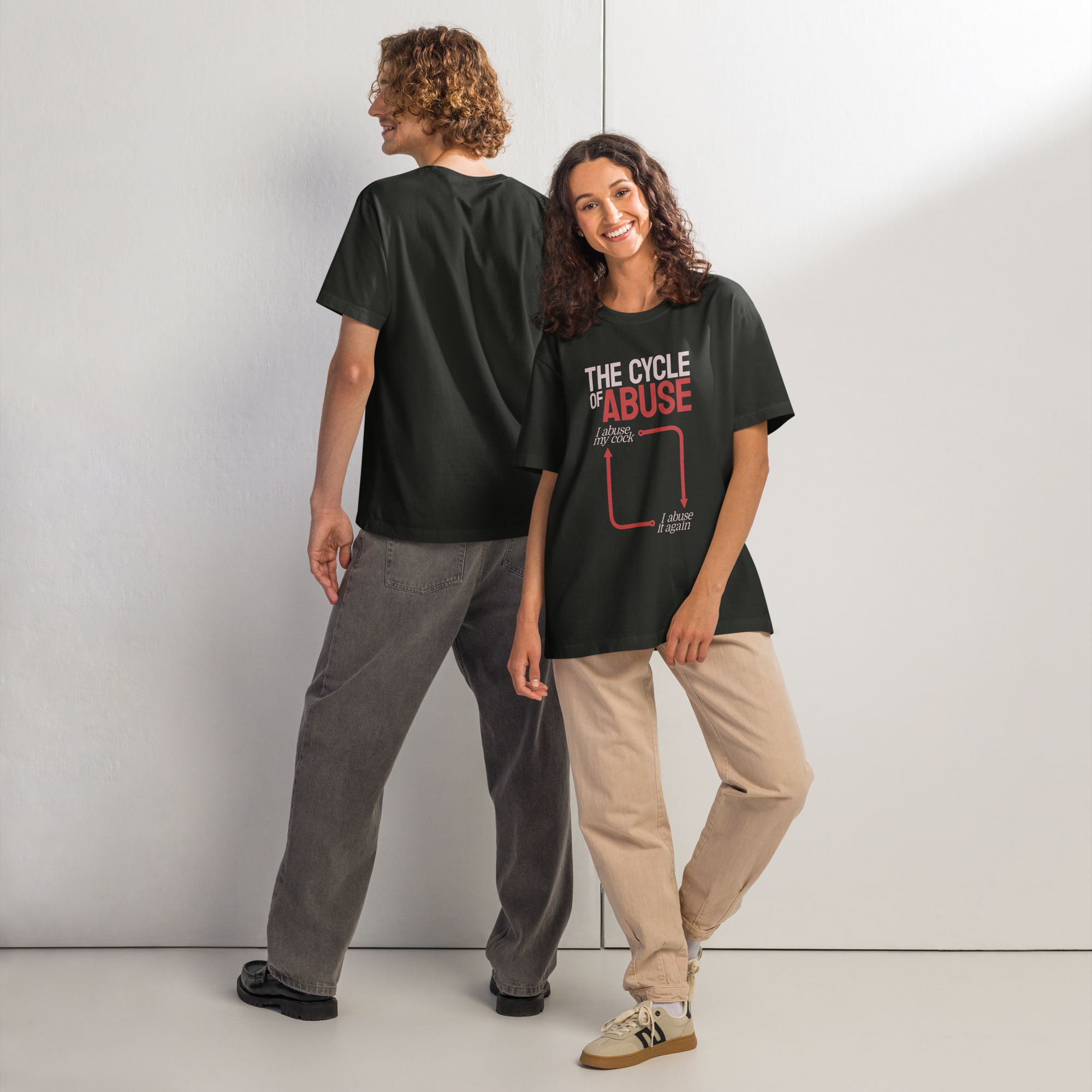 Cycle of Abuse Tee, Red (Oversized)